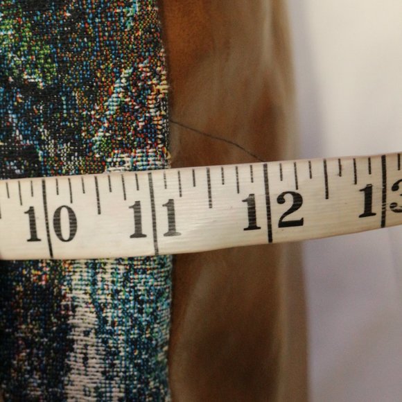 Unique Tan Vegan Leather and Canvas Tote Bag - Picture 8 of 10